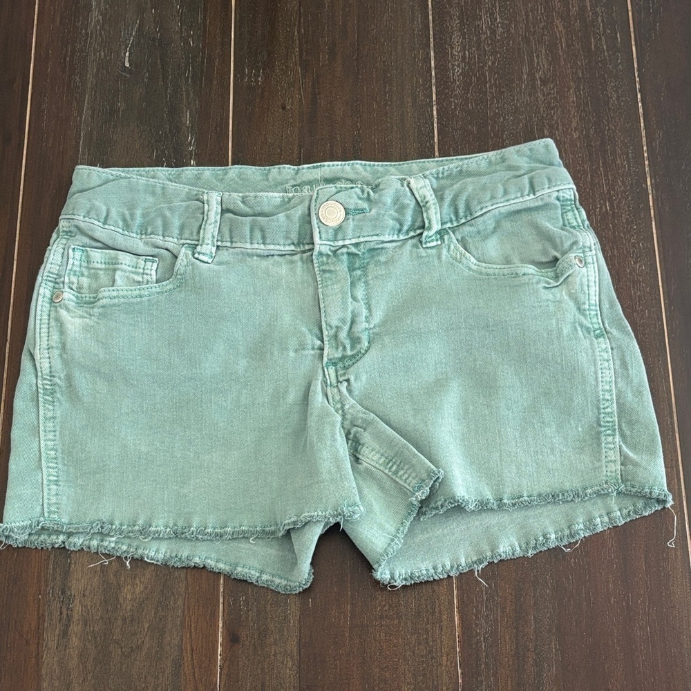Maurice's Mint Green Denim Shorts Women's Size 3 4
